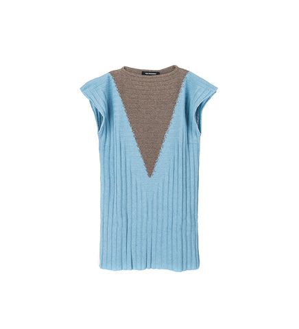 DAKOTA VEST CELESTE BLUE/SEPIA