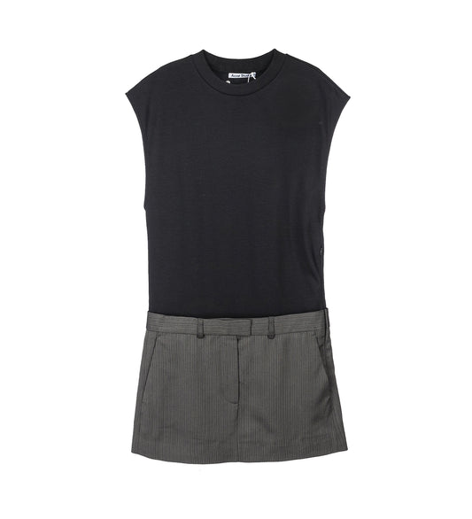 ELARA HERRINGBONE VIS JERSEY BLACK