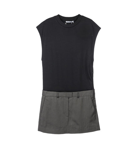 ELARA HERRINGBONE VIS JERSEY BLACK