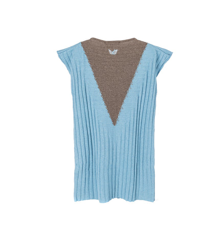 DAKOTA VEST CELESTE BLUE/SEPIA