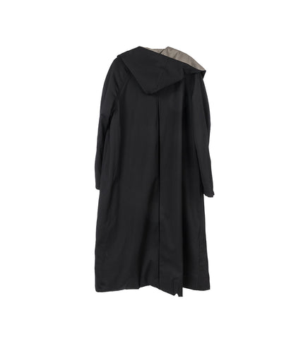AGETO HOODED COAT NIGHT BLACK/SLATE GREY