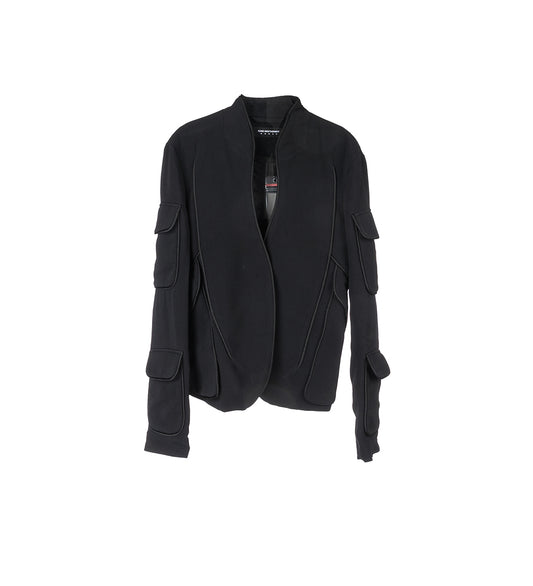 CAUDA TAILORED JACKET SPACE BLACK/GLOSSY BLACK