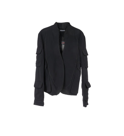 CAUDA TAILORED JACKET SPACE BLACK/GLOSSY BLACK