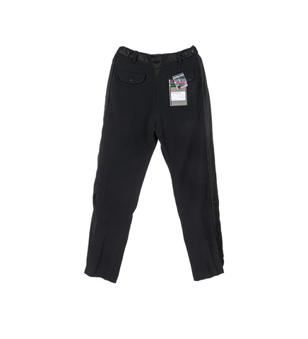 CAUDA PLEATED TROUSER SPACE BLACK/GLOSSY BLACK