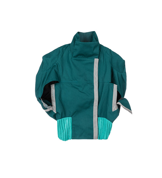 SAKER CROPPED JACKET PETROL GREEN/GREEN