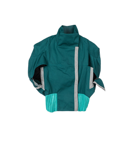 SAKER CROPPED JACKET PETROL GREEN/GREEN