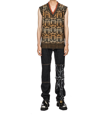 JORDANLUCA MALEBRANCHE VEST RUST MELANGE