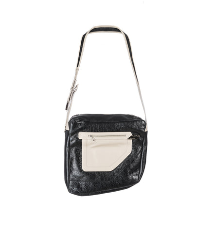 DEULTUM LEATHER BAG BLACK/BEIGE