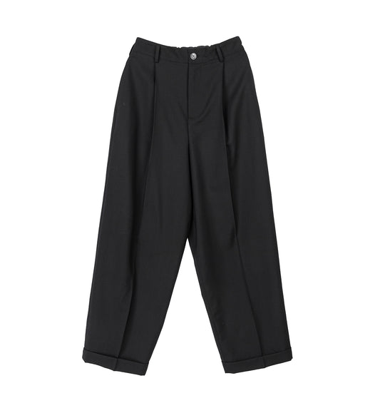 TROPICAL WOOL PANTS BLACK