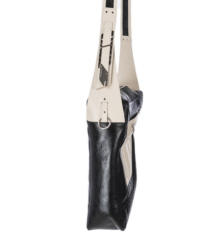 DEULTUM LEATHER BAG BLACK/BEIGE