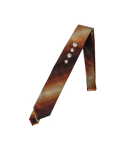 METAL CONCHO TIE ORANGE