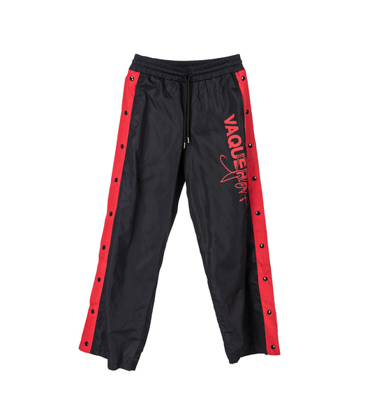 SNAP TRACK PANTS BLACK RED