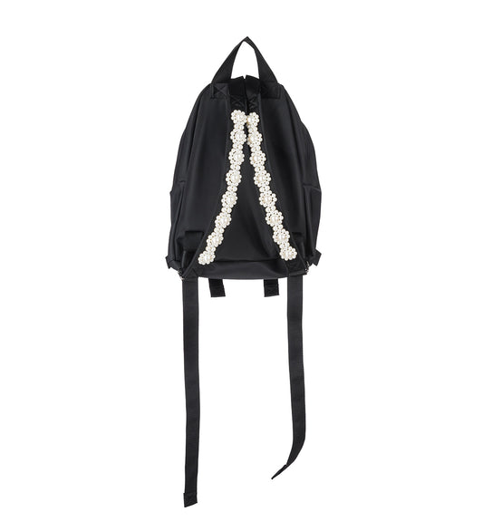 BOW FRONT BACKPACK BLACK/PEARL