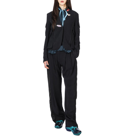 CAUDA TAILORED JACKET SPACE BLACK/GLOSSY BLACK