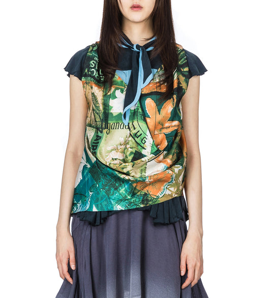 MARKARIAN SLEEVELESS BLOUSE MARKARIAN PRINT