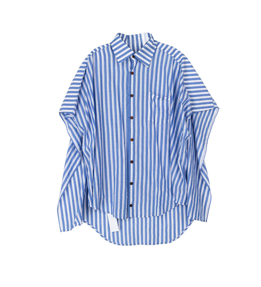 P-SHIRT BLUE/WHITE FAT STRIPES