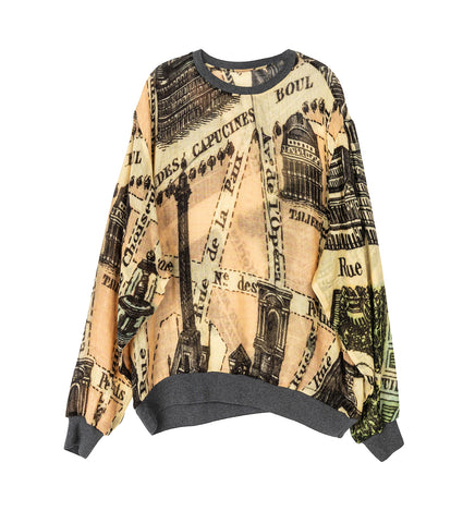 M-SWEATER PRINTED SCARF PARIS