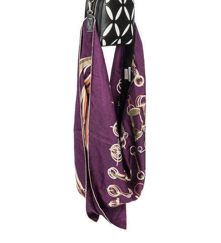 VINTAGE SILK SCARF STRAP DARK