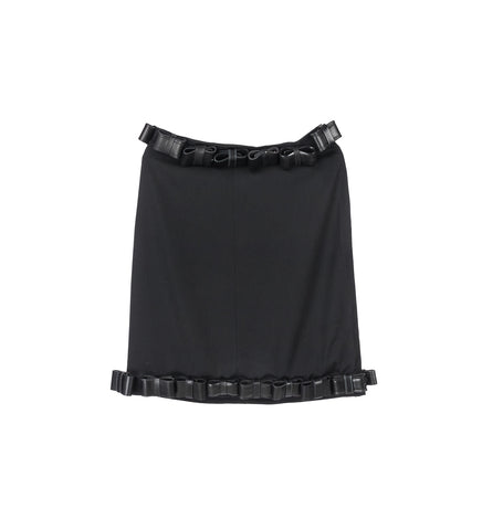BELT BOW SKIRT BLACK