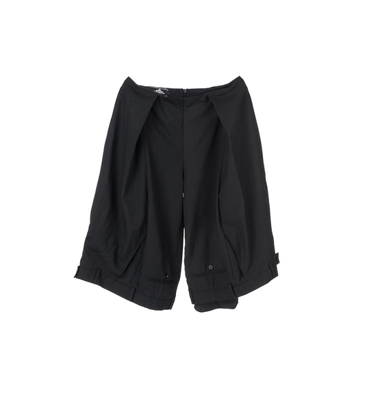 UPSIDE DOWN SHORTS WIDE BLACK SMALL