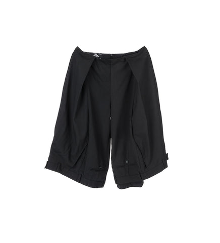 UPSIDE DOWN SHORTS WIDE BLACK SMALL