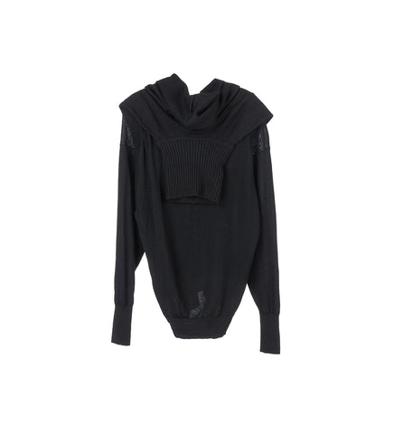 DOUBLE SLEEVE SWEATER BLACK MEDIUM