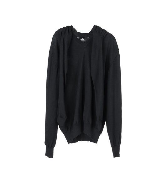 DOUBLE SLEEVE SWEATER BLACK LARGE