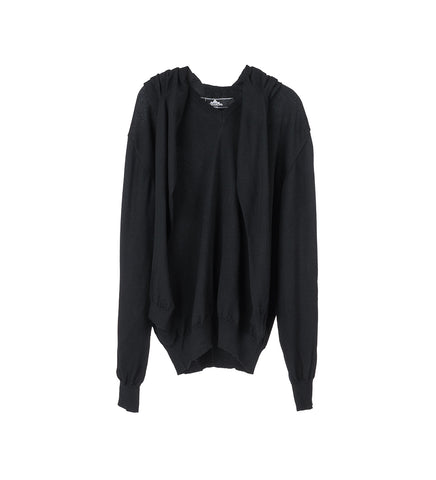 DOUBLE SLEEVE SWEATER BLACK LARGE