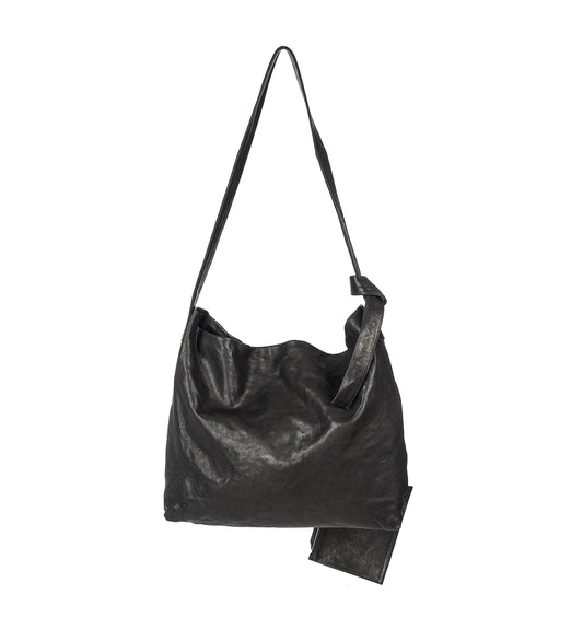 TOSH LARGE SOFT SHOULDER BAG BLACK