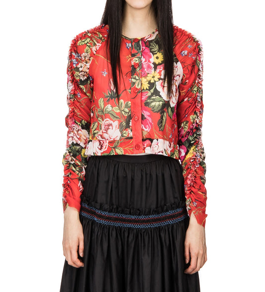 WILMA CARDIGAN RED FLORAL