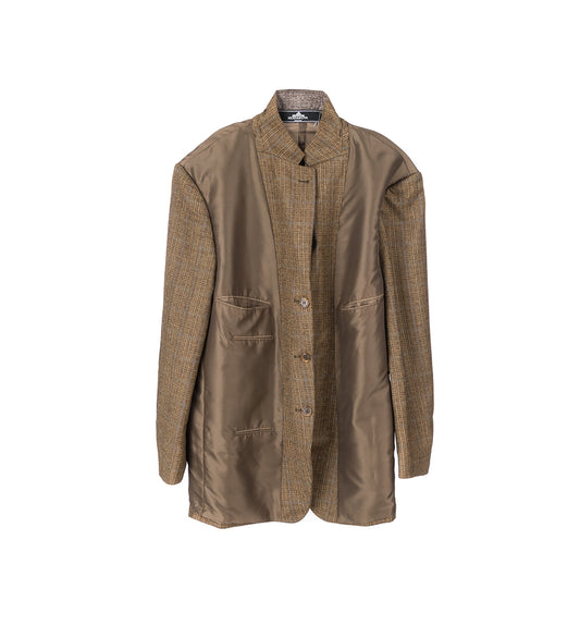 INSIDE OUT BLAZER BROWN/GREY