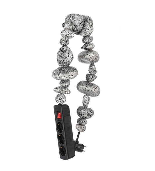 CABLE JEWELRY MULTIPLUG 1.1M ARTIFICIAL STONES BLACK/GREY