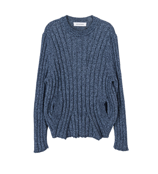 KADA KNIT PULLOVER BLUE MELANGE