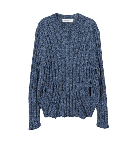 KADA KNIT PULLOVER BLUE MELANGE