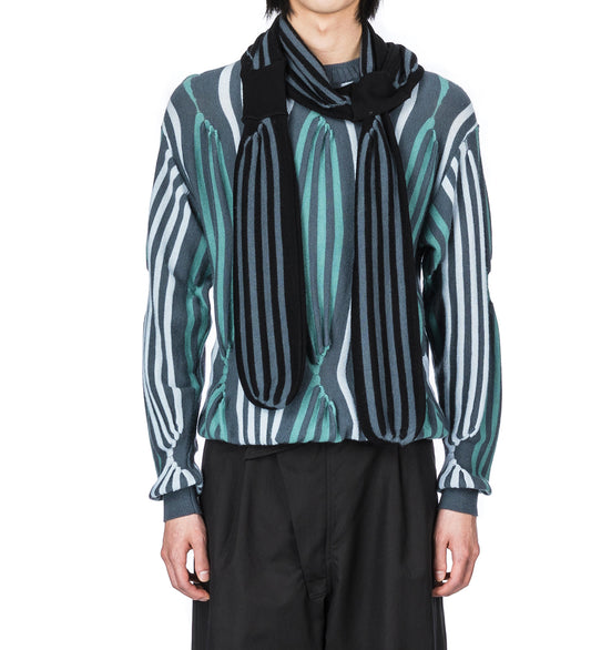 SOLIX SCARF BLACK/GREEN GREY