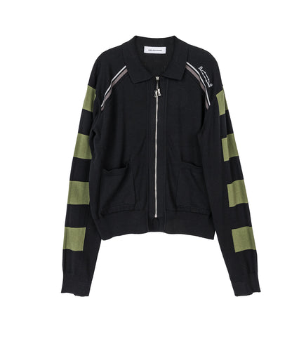 KEST CARDIGAN BLACK/FERN