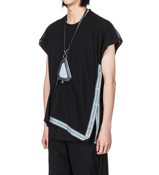 INEX MESH SLEEVELESS TOP BLACK