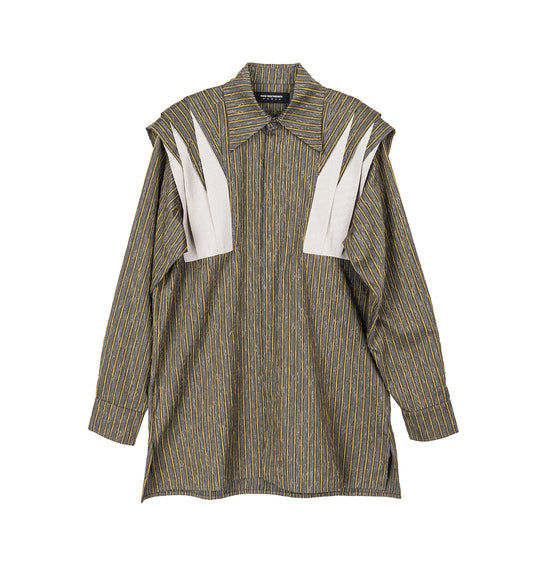 HERMEN SHIRT CHARCOAL/SUNSHINE