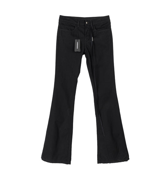 XYLA 5-POCKETS SLIM FIT BOOTCUT TROUSERS BLACK