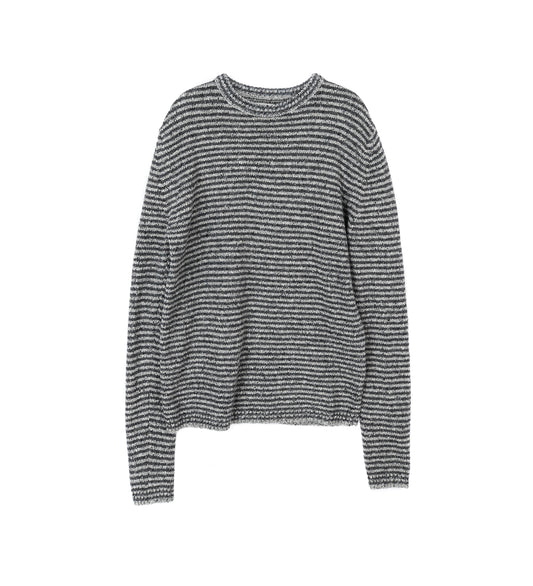 THIN WOOL CREWNECK SWEATER DARK GREY