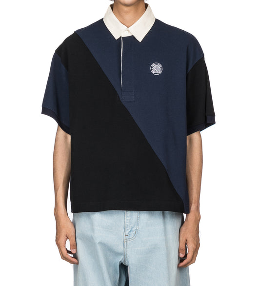 RUGBY POLO TEE NAVY / BLACK
