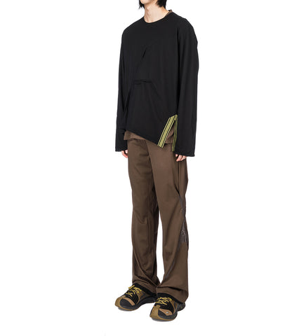 ALEC K-DART JERSEY TROUSER BROWN