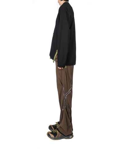 ALEC K-DART JERSEY TROUSER BROWN