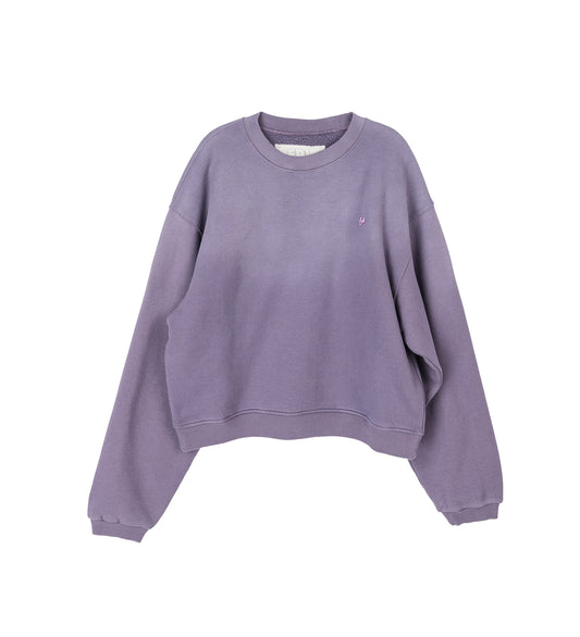 SCRIPT CREWNECK SWEATSHIRT PURPLE