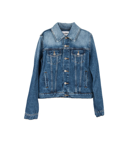 DENIM JACKET WITH LOGO VINTAGE BLUE