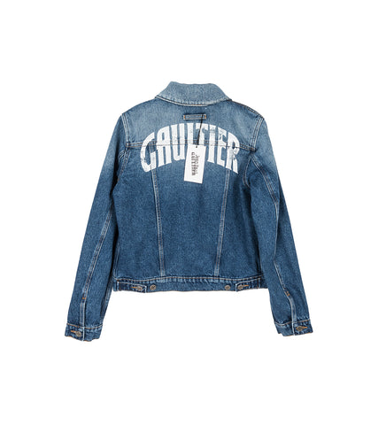 DENIM JACKET WITH LOGO VINTAGE BLUE