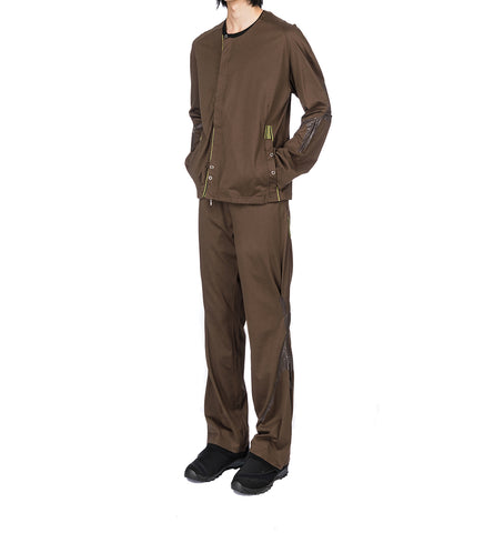 ALEC K-DART JERSEY TROUSER BROWN
