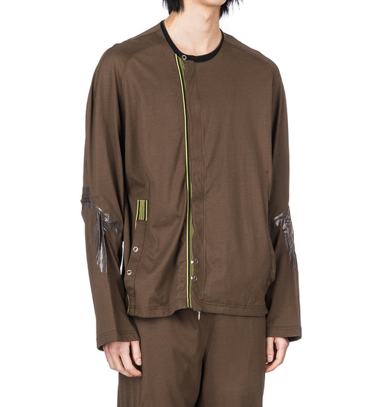 ALEC K-DART JERSEY JACKET BROWN/BLACK