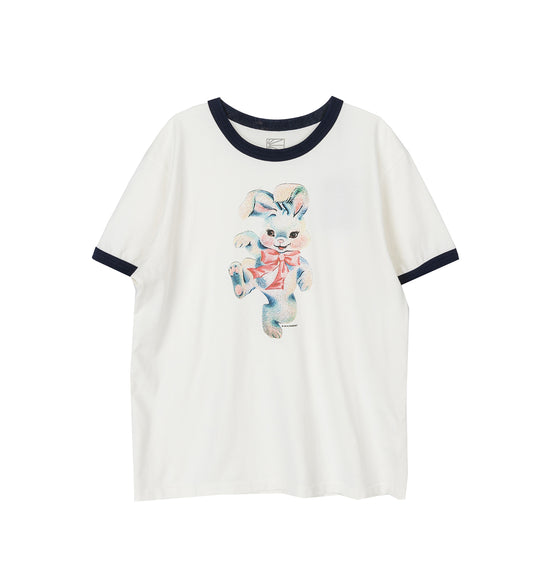 BUNNY RINGER TEE SHIRT WHITE