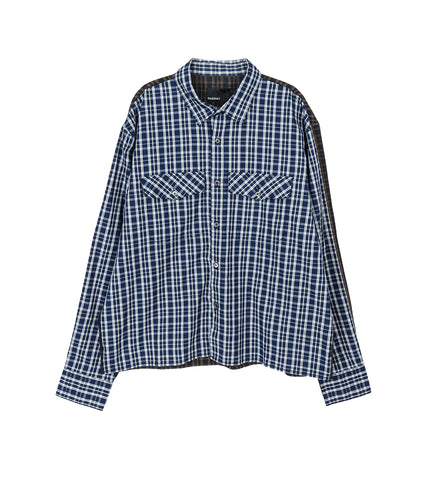 SPLIT MANAGER SHIRT WOVEN BLUE